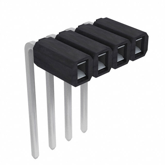 4 Position Receptacle, Breakaway Connector 0.100