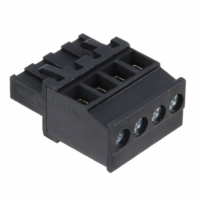 4 Position Terminal Block Plug, Female Sockets 0.197