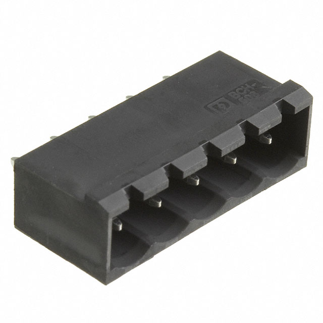 5 Position Terminal Block Header, Male Pins, Shrouded (4 Side) 0.200
