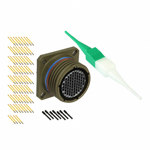66 Position Circular Connector Receptacle, Female Sockets Crimp