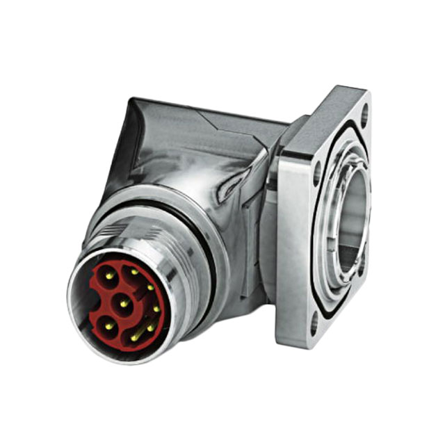 17 Position Circular Connector Receptacle Housing Panel Mount, Right Angle Backshell, Rotatable