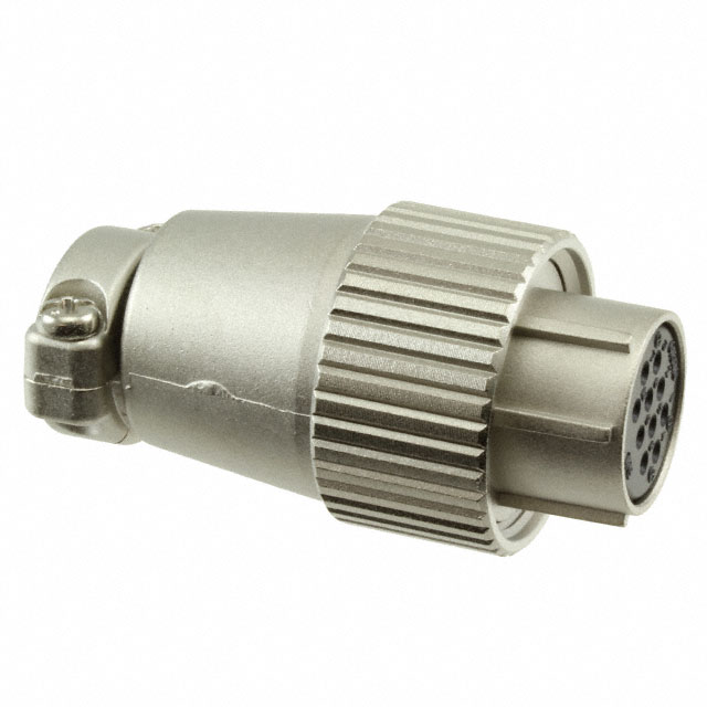 10 Position Circular Connector Plug, Female Sockets Solder Cup