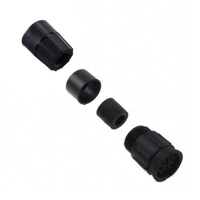 9 Position Circular Connector Receptacle, Female Sockets Solder Cup