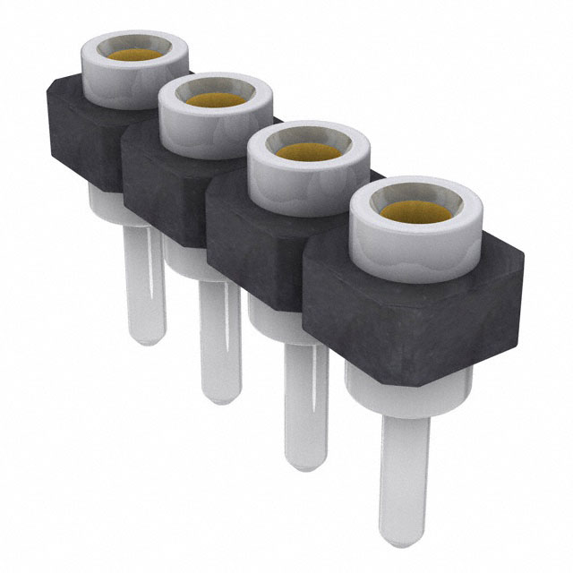 4 Position Receptacle Connector 0.100 (2.54mm) Through Hole Gold