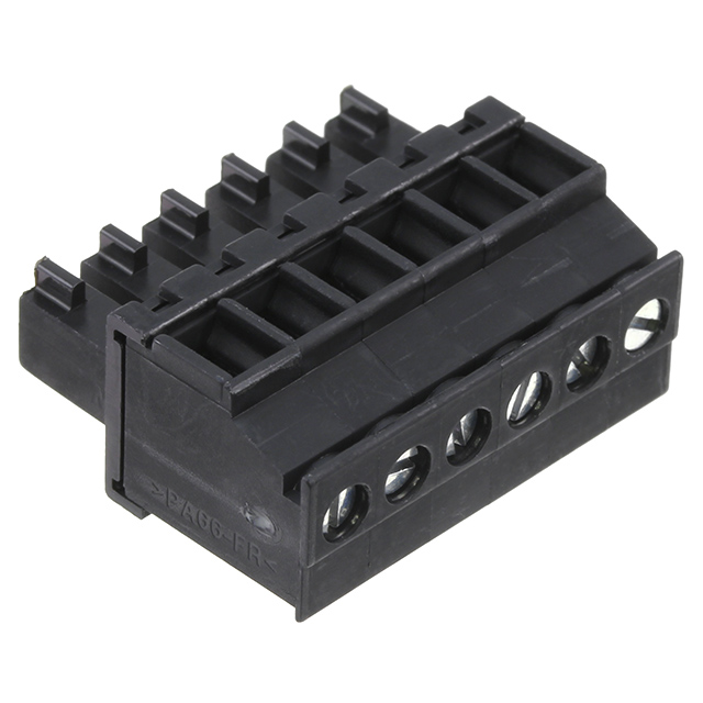 6 Position Terminal Block Plug, Female Sockets 0.150