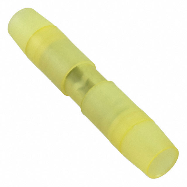 Terminal Butt Splice, Inline, Individual Openings Connector Crimp 4 AWG Yellow