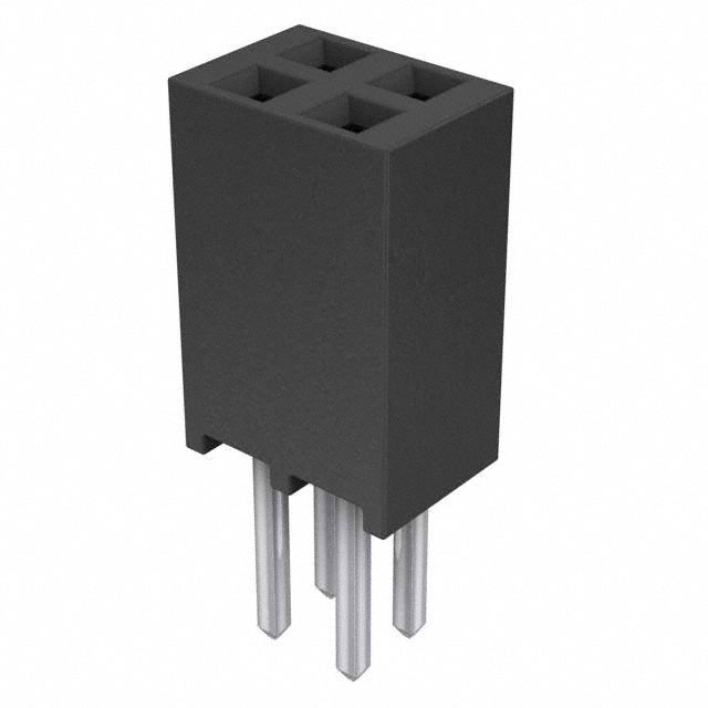 4 Position Receptacle Connector 0.100 (2.54mm) Through Hole Tin