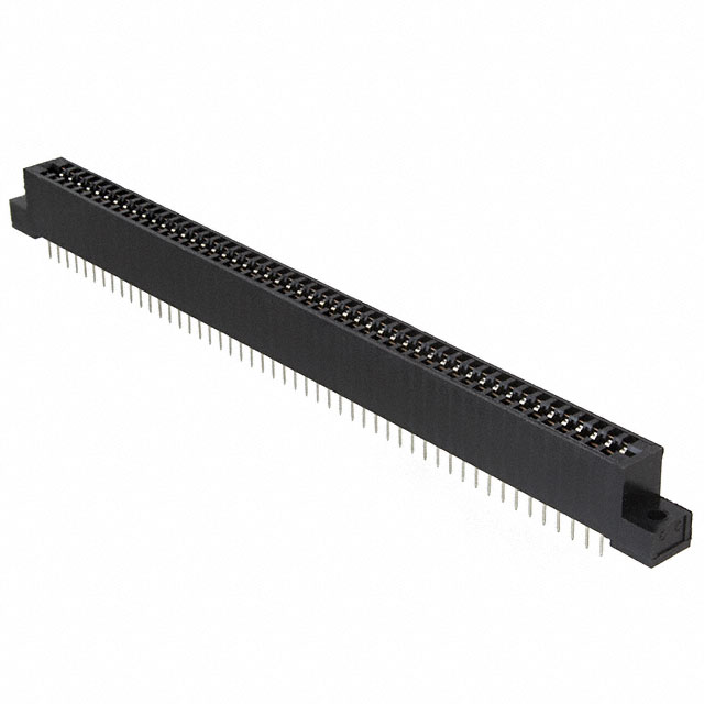 100 Position Female Connector Non Specified - Dual Edge Gold 0.125 (3.18mm) Black