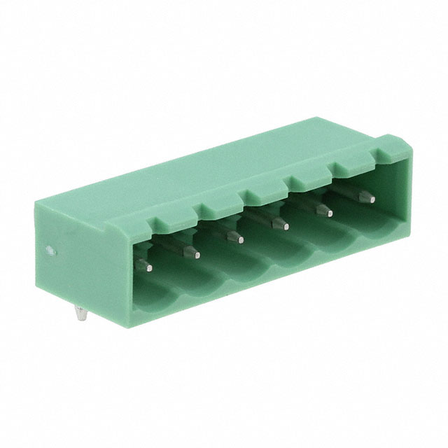 6 Position Terminal Block Header, Male Pins, Shrouded (4 Side) 0.197
