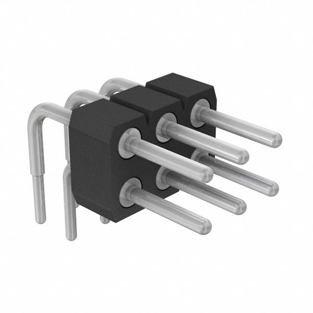 Connector Header Through Hole, Right Angle 6 position 0.100