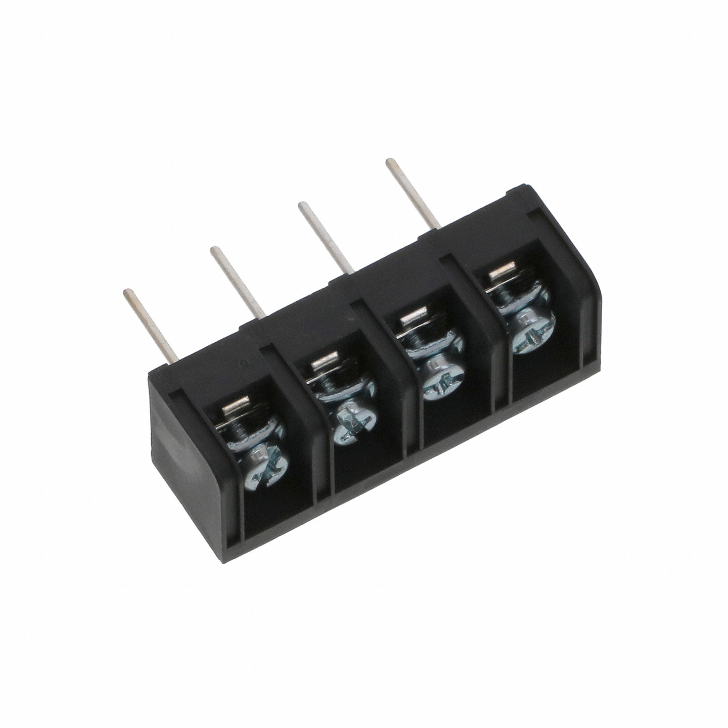 4 Circuit 0.437 (11.10mm) Barrier Block Connector Screws with Captive Plate