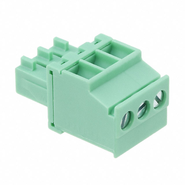 3 Position Terminal Block Plug, Female Sockets 0.138