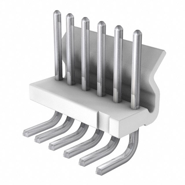 Connector Header Through Hole, Right Angle 6 position 0.156