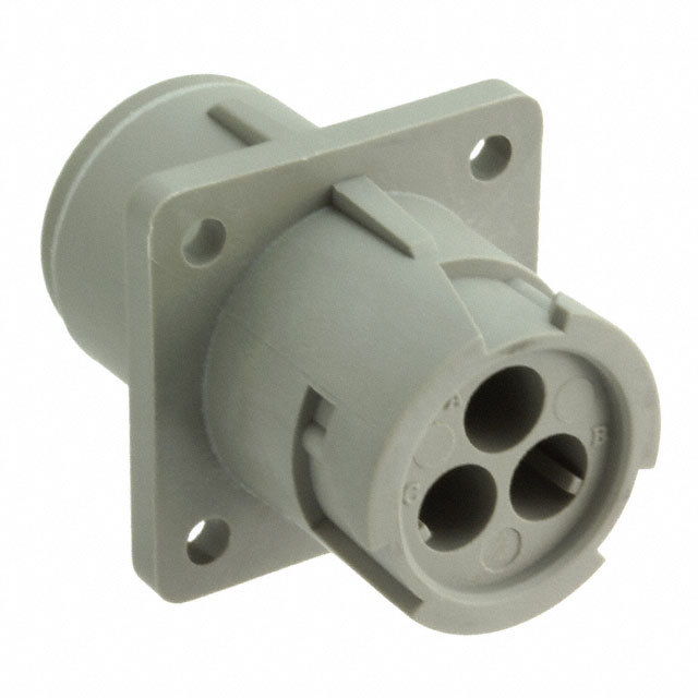 3 Position Circular Connector Receptacle Housing Panel Mount