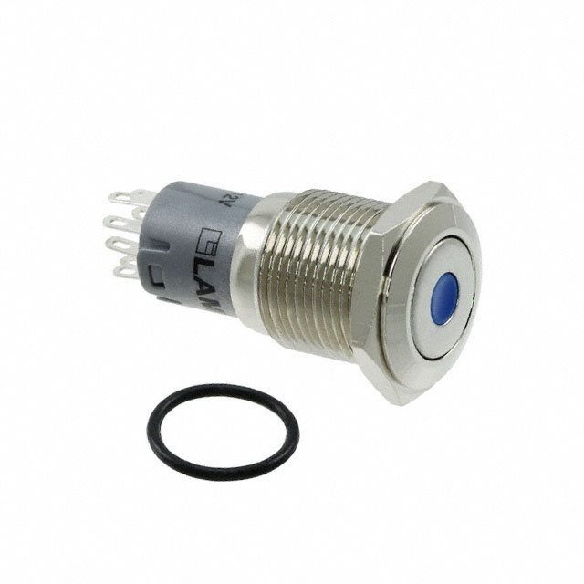 Pushbutton Switch DPDT Anti-Vandal, Illuminated Panel Mount, Front