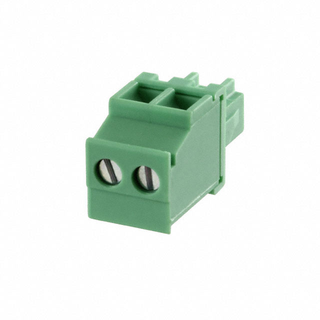 2 Position Terminal Block Plug, Female Sockets 0.150