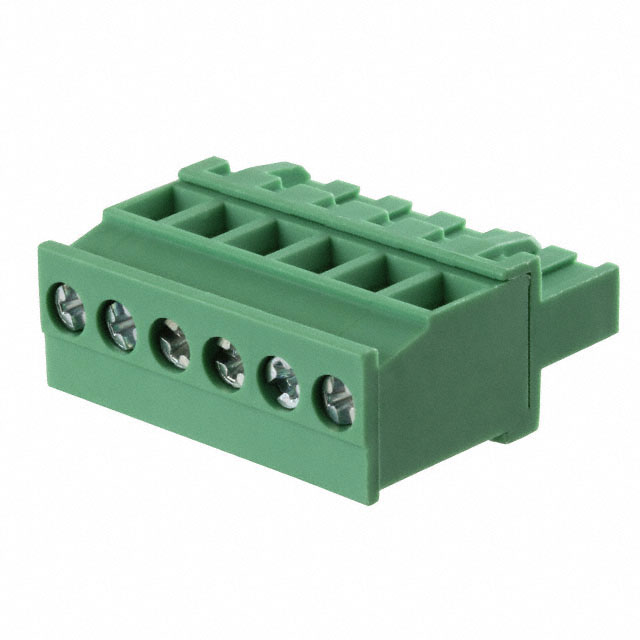 6 Position Terminal Block Plug, Female Sockets 0.197