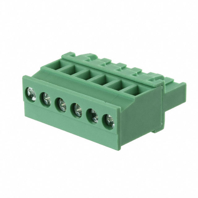 6 Position Terminal Block Plug, Female Sockets 0.200