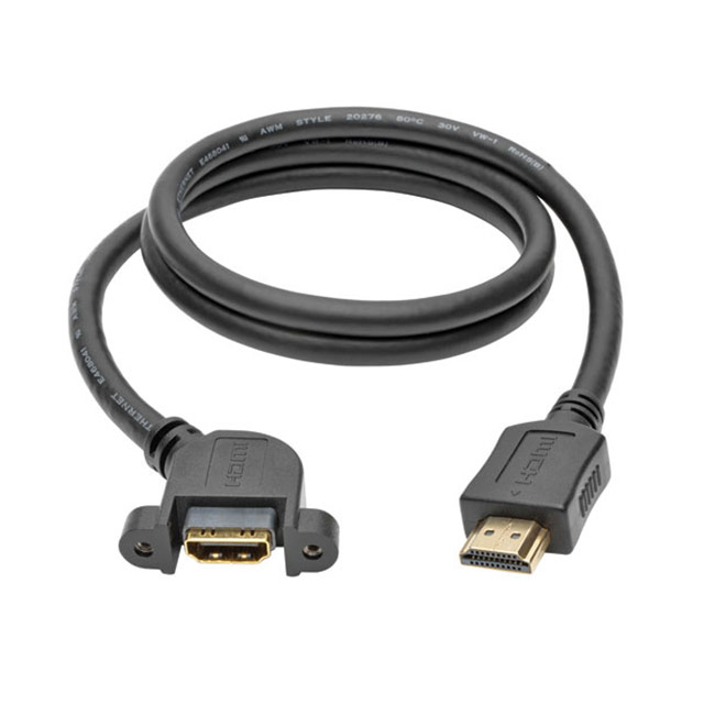 디바이스마트,케이블/전선 > 영상/음향 케이블 > HDMI/DVI 케이블,,P569-003-MF-APM,CABLE F-M HDMI-A PNL MT 3' SHLD / Digi-Key Part Number : TL1666-ND