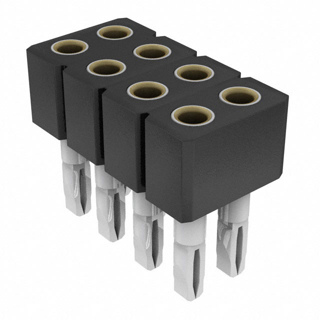 8 Position Socket Connector 0.079 (2.00mm) Through Hole Gold