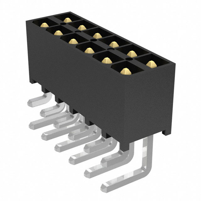 Connector Header Through Hole, Right Angle 12 position 0.100