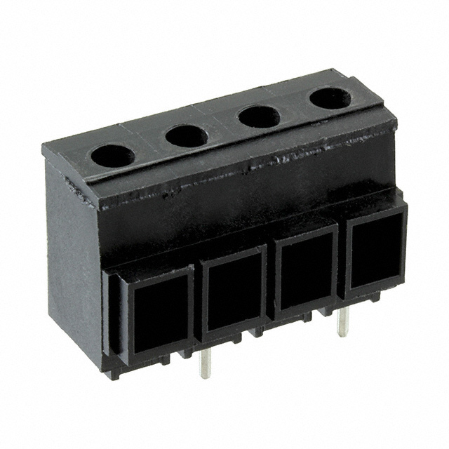 4 Position Wire to Board Terminal Block Horizontal with Board 0.315 (8.00mm) Through Hole