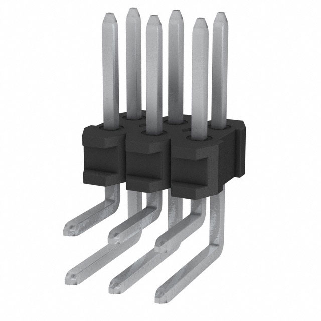 Connector Header Through Hole, Right Angle 6 position 0.100