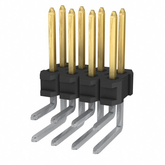 Connector Header Through Hole, Right Angle 8 position 0.100