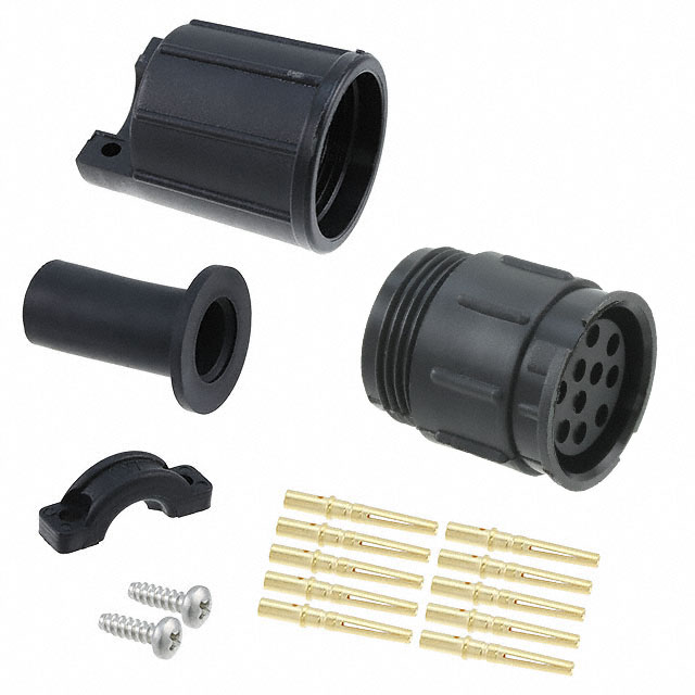 10 Position Circular Connector Receptacle, Female Sockets Crimp