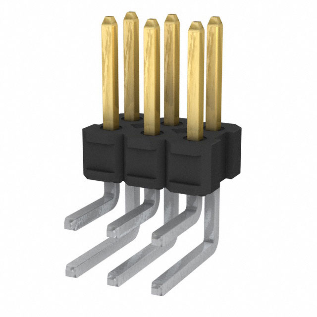 Connector Header Through Hole, Right Angle 6 position 0.100