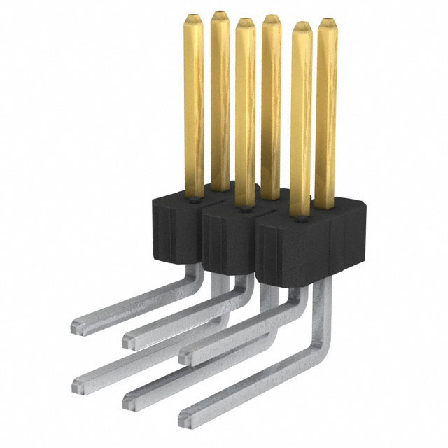 Connector Header Through Hole, Right Angle 6 position 0.100