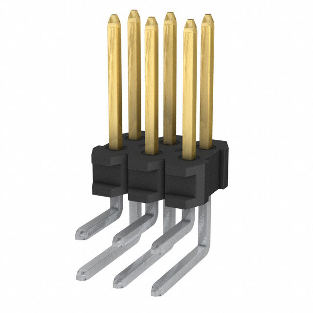 Connector Header Through Hole, Right Angle 6 position 0.100