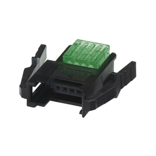 4 Position Rectangular Plug Connector Spring Clamp Gold 20-24 AWG