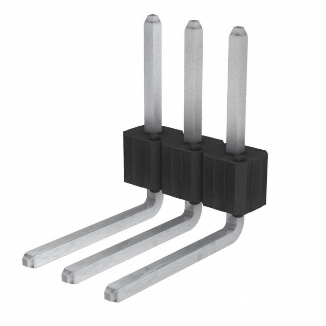 Connector Header Through Hole, Right Angle 3 position 0.100