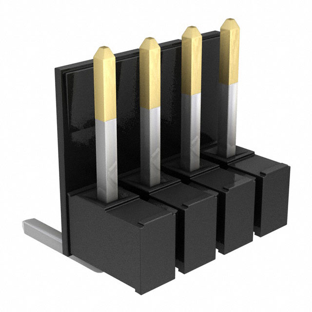 Connector Header Through Hole, Right Angle 4 position 0.100