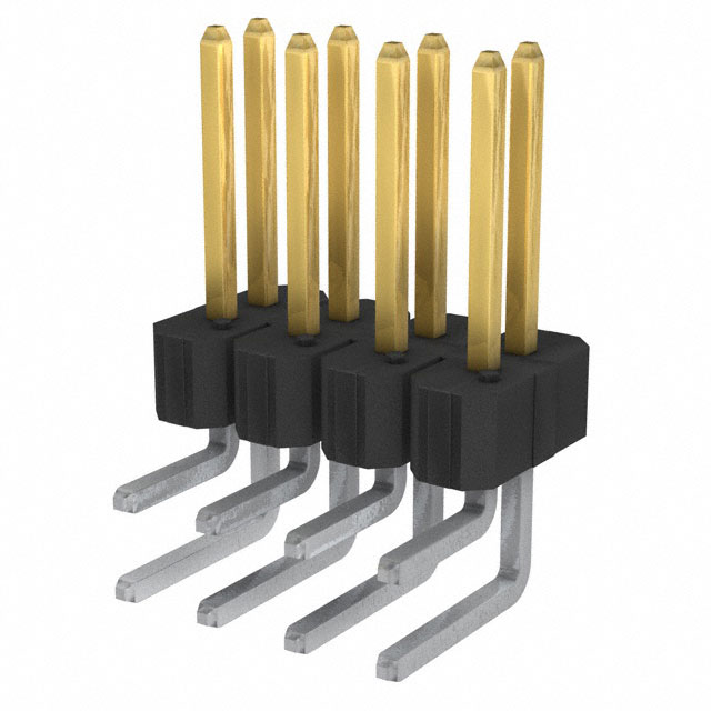 Connector Header Through Hole, Right Angle 8 position 0.100