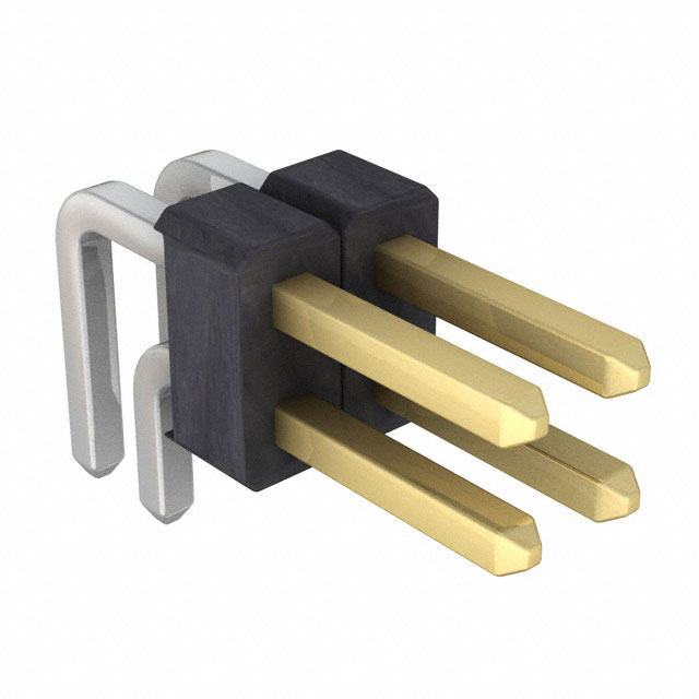 Connector Header Through Hole, Right Angle 4 position 0.100