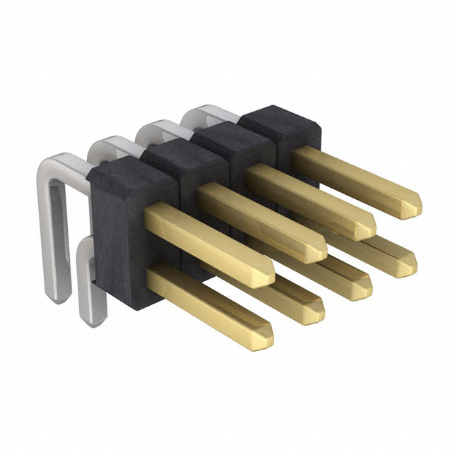 Connector Header Through Hole, Right Angle 8 position 0.100