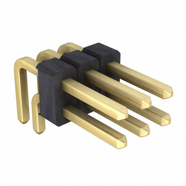 Connector Header Through Hole, Right Angle 6 position 0.100