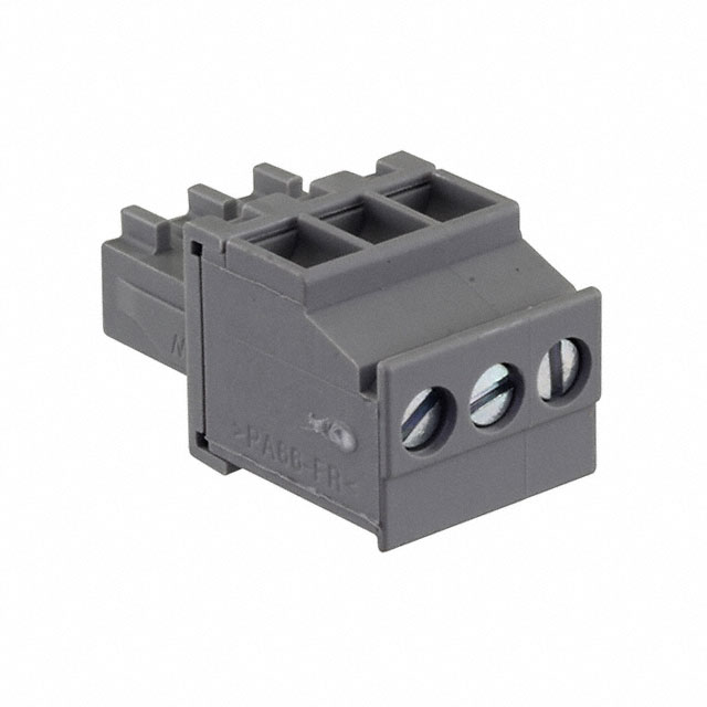 3 Position Terminal Block Plug, Female Sockets 0.138