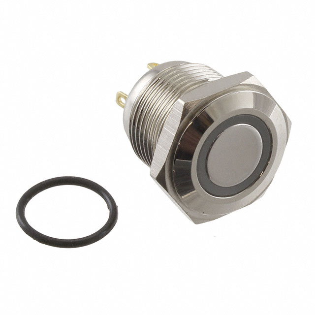 Pushbutton Switch SPST-NO Anti-Vandal, Illuminated Panel Mount, Front