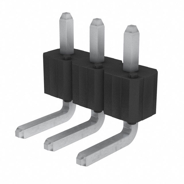 Connector Header Through Hole, Right Angle 3 position 0.100