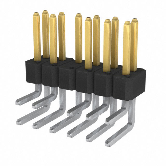 Connector Header Through Hole, Right Angle 12 position 0.100