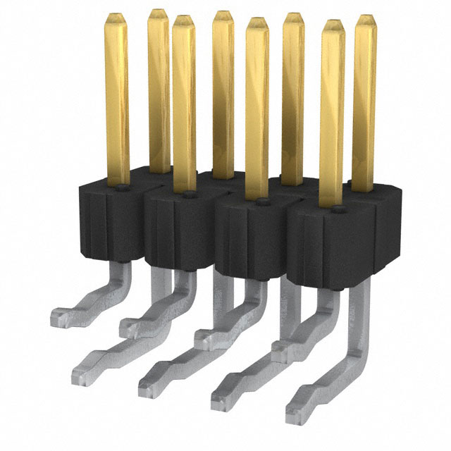 Connector Header Through Hole, Right Angle 8 position 0.100