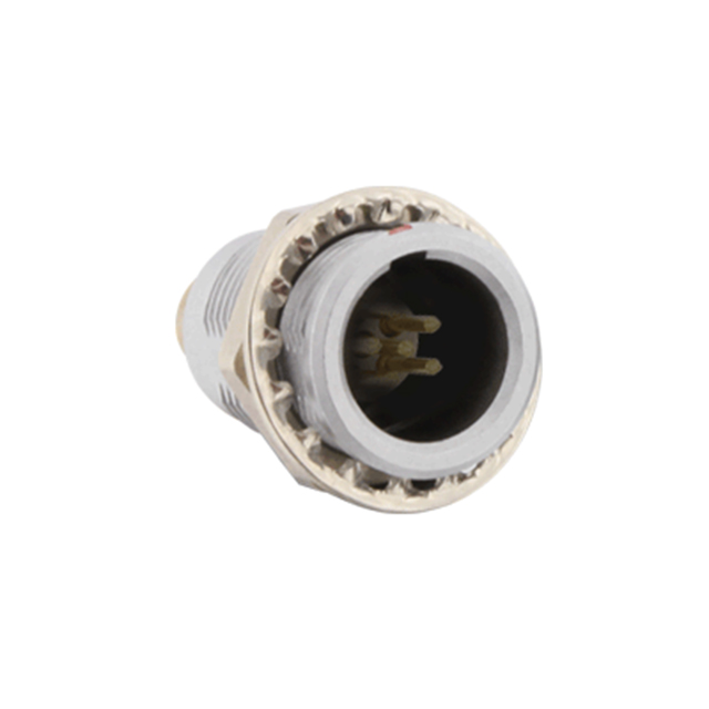 5 Position Circular Connector Receptacle, Male Pins Crimp