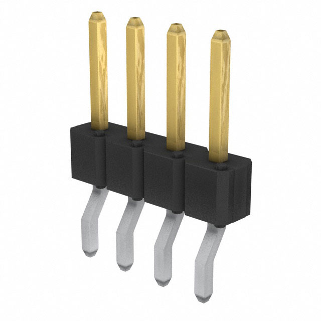 Connector Header Surface Mount, Right Angle 4 position 0.100