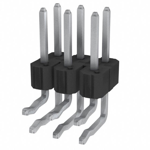 Connector Header Through Hole, Right Angle 6 position 0.100