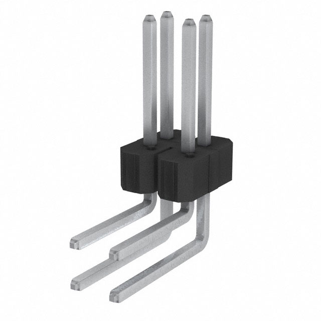 Connector Header Through Hole, Right Angle 4 position 0.100