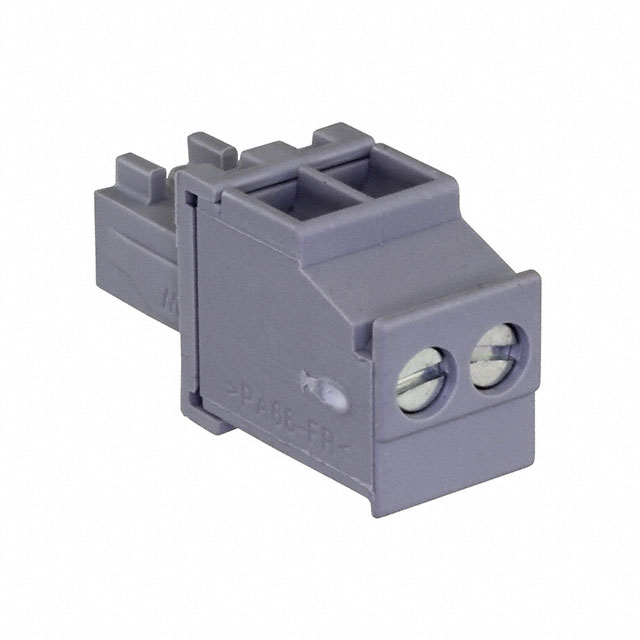 2 Position Terminal Block Plug, Female Sockets 0.138