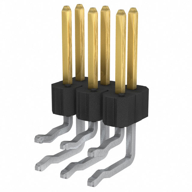 Connector Header Through Hole, Right Angle 6 position 0.100